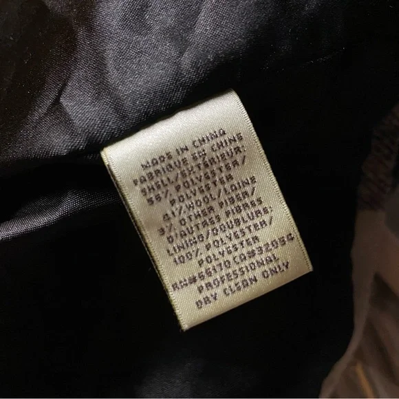 Elevenses Womens Wool blend Plaid Brown and Black Pea Coat Anthropologie size S - Picture 10 of 14